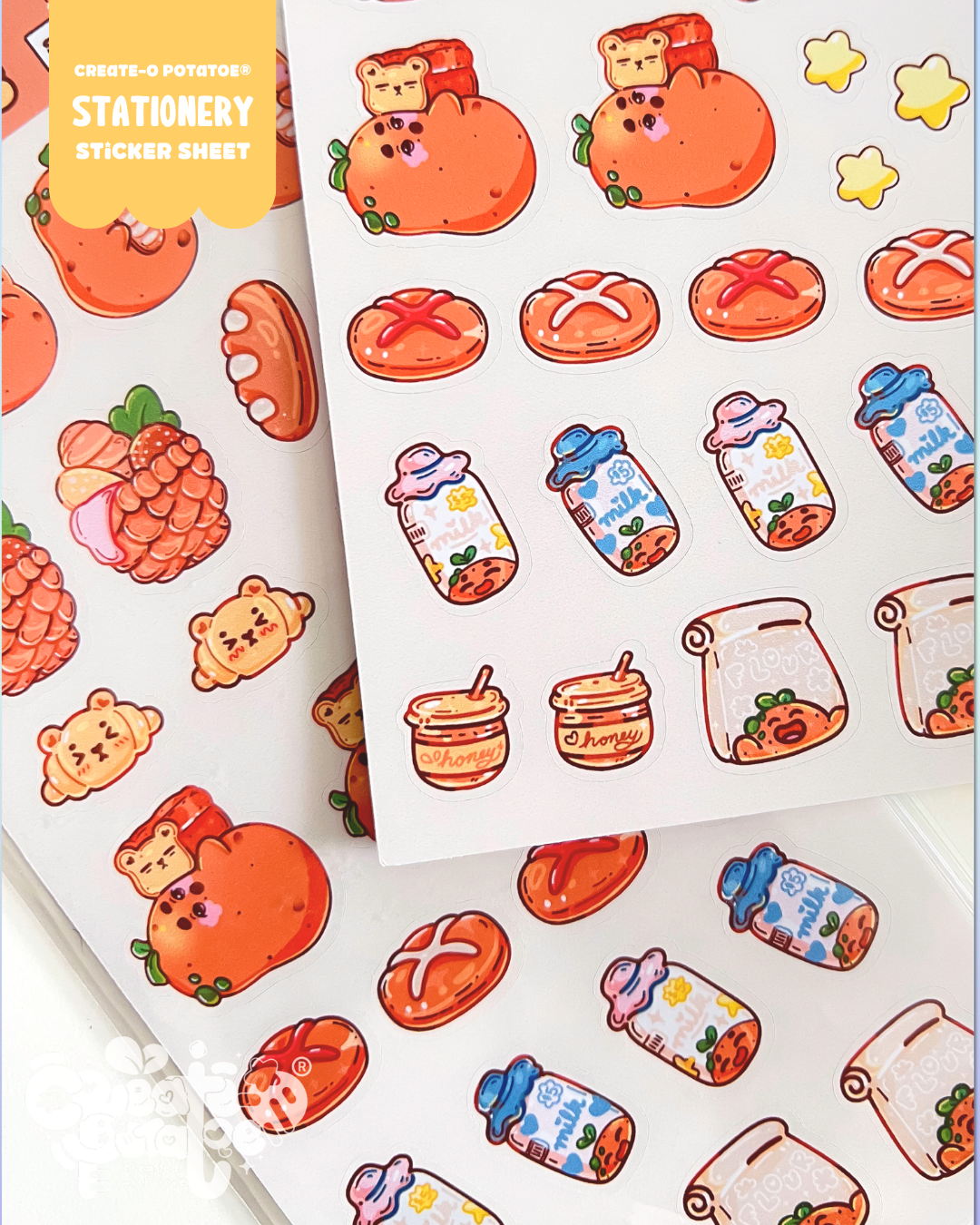 Cutie Carbs | 29 Productive Potatoe Stationery Sticker Sheets