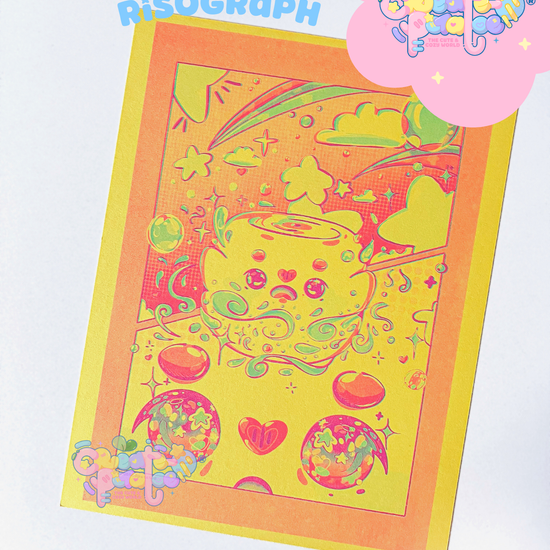 Marsh Mello's Transformation| Risograph Print | Office Decor & Home Decor