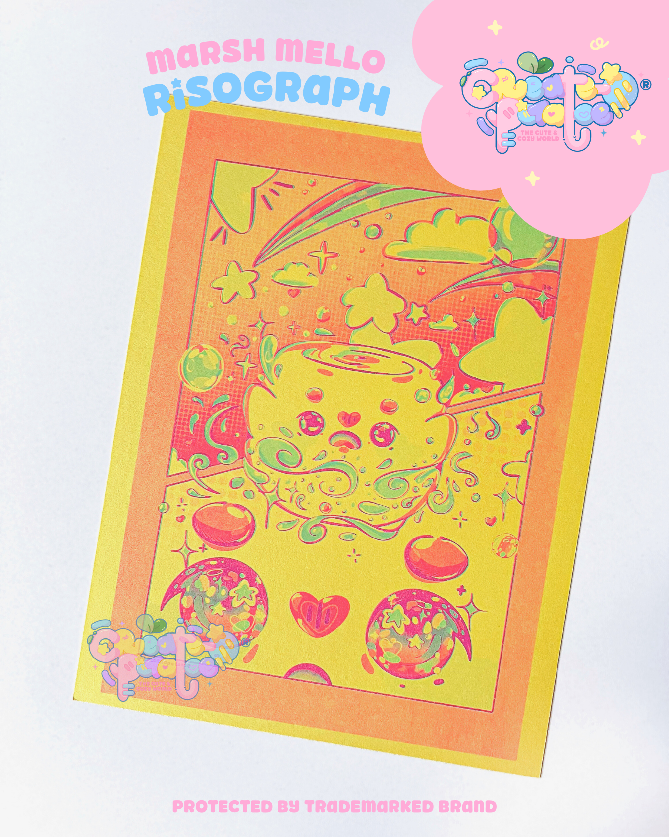 Marsh Mello's Transformation| Risograph Print | Office Decor & Home Decor