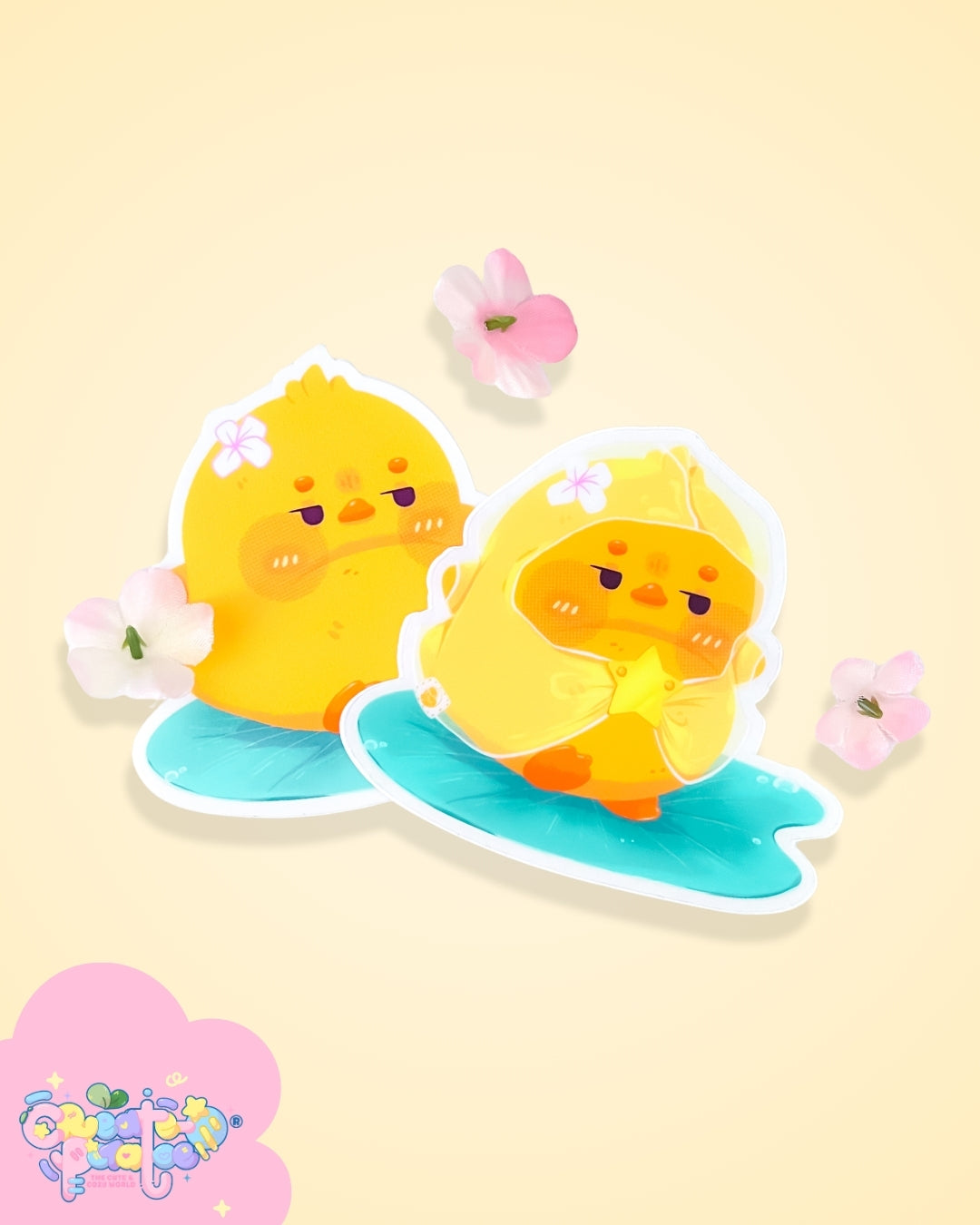 Spring Showers | Kawaii Chonky Duckies Stickers & Decal