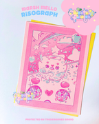 Marsh Mello's Transformation| Risograph Print | Office Decor & Home Decor
