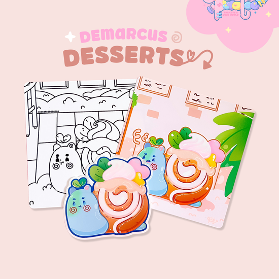 Demarcus Desserts Pack | Homeware & Stickers | Print, Sticker & Coloring Page