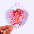 Happy Love Day |  Kawaii Valentine Theme Matte Die-Cut Sticker