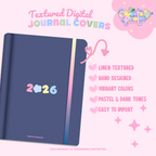 2026 Textured Digital Journal Covers | iOS & Android Compatible