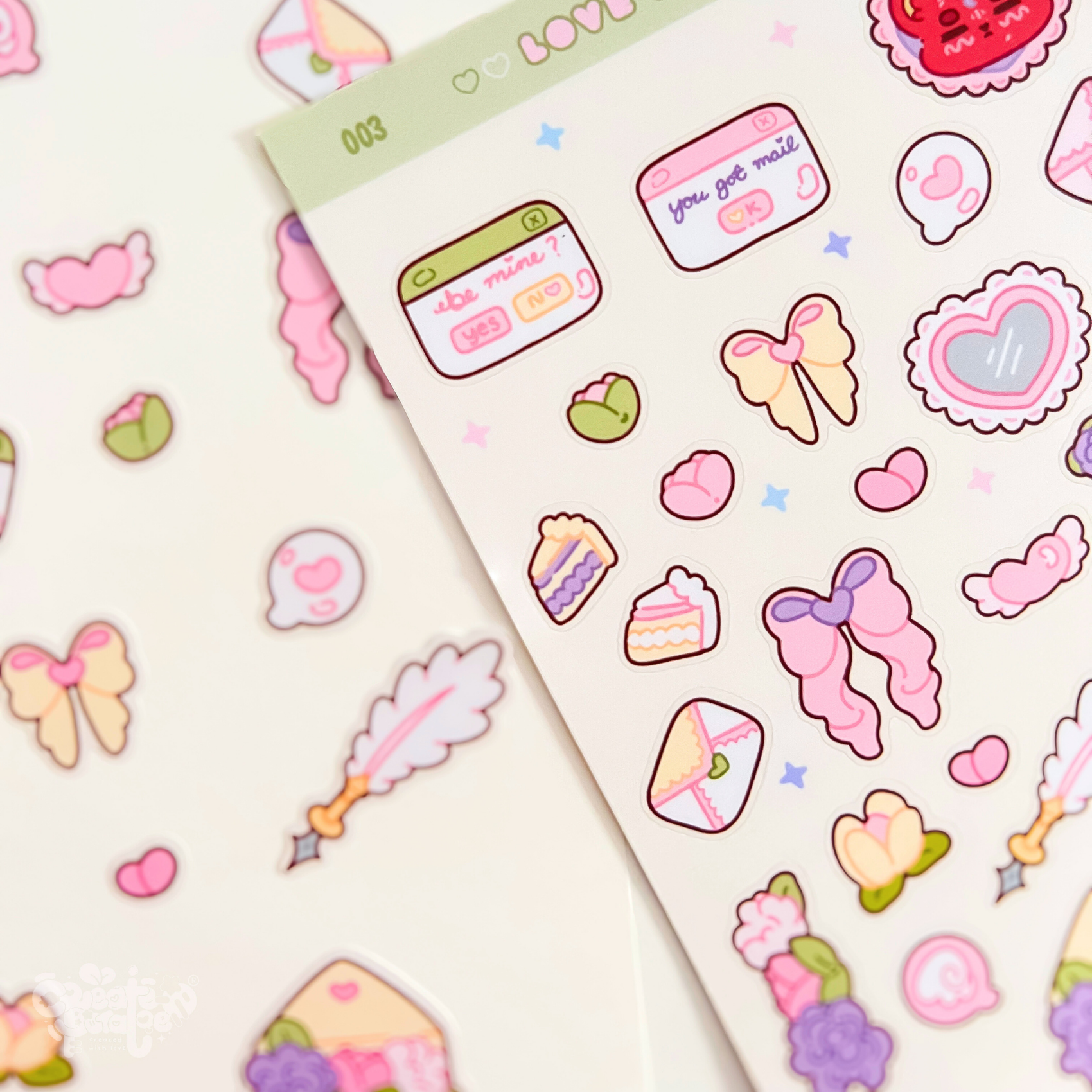 Love Letters | Kawaii Stationery Stickersheet Vinyl Decals