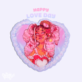 Happy Love Day |  Kawaii Valentine Theme Matte Die-Cut Sticker