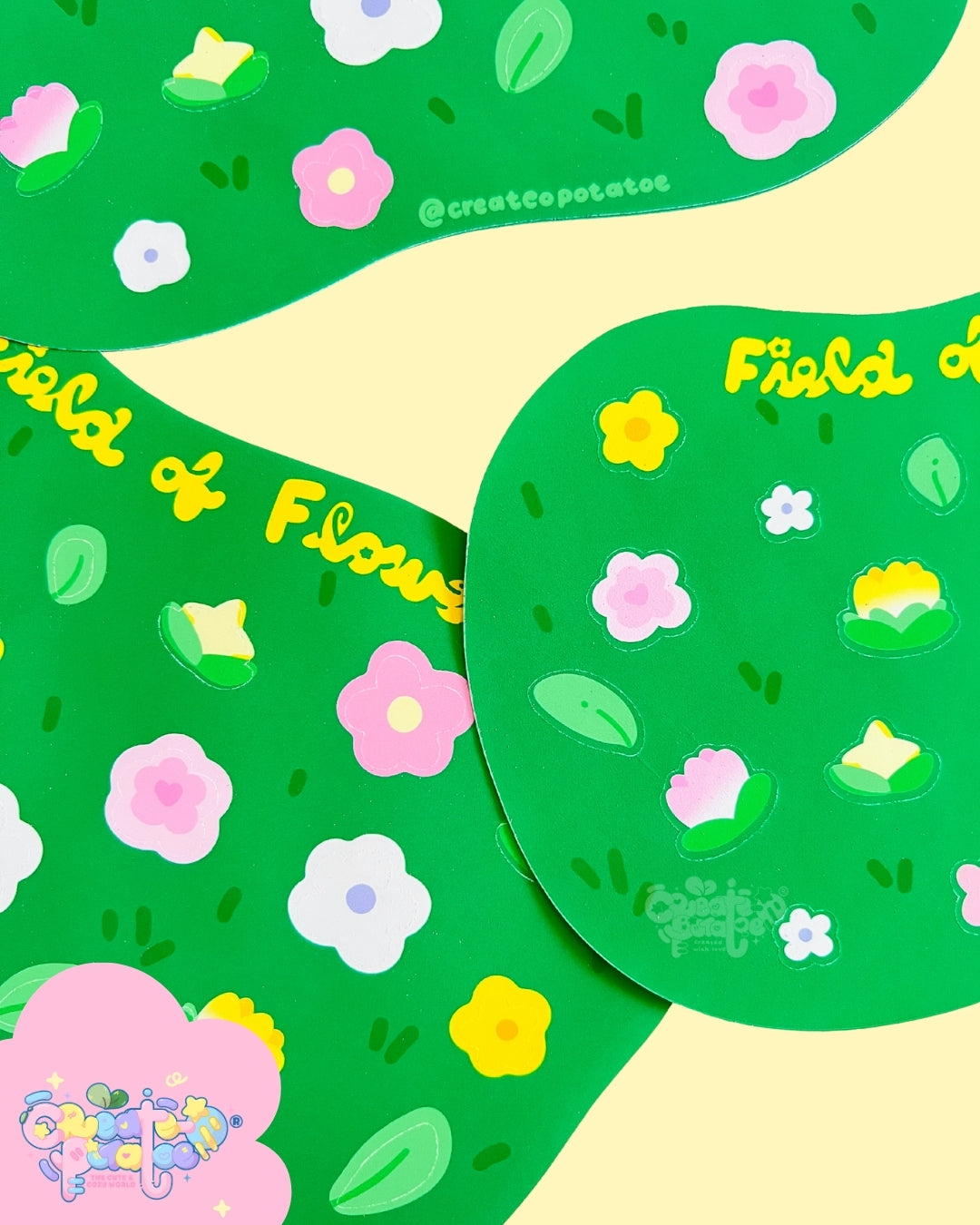 Field of Flowers Stationery Stickersheet | Matte Die-Cut Vinyl Decal