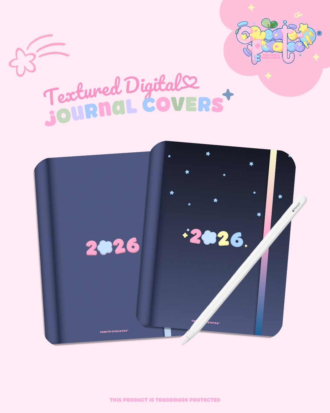 2026 Textured Digital Journal Covers | iOS & Android Compatible