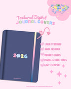 2026 Textured Digital Journal Covers | iOS & Android Compatible