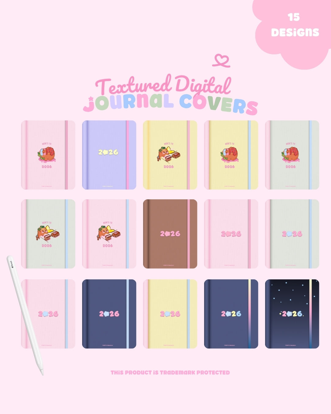 2026 Textured Digital Journal Covers | iOS & Android Compatible