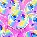 Holo Ghostskull| die-cut sticker by Create-O Potatoe®