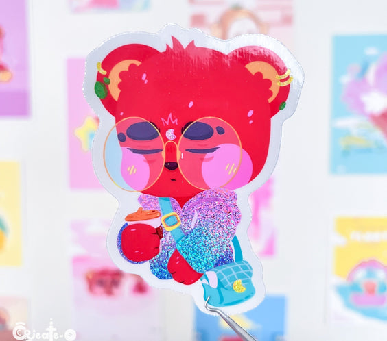 Midnight Brew | Glitter Sticker | Die-Cut Vinyl Decal