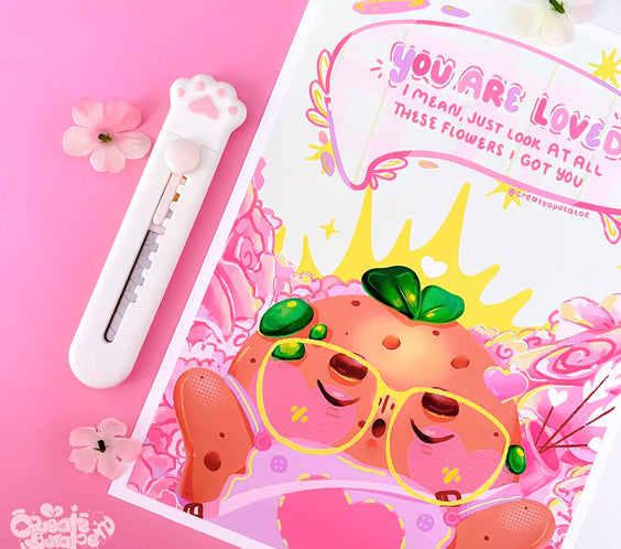 You Are Loved | Productive Potatoe Art Print | Homeware & Office
