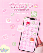 Create-O Coquette | Icons Only | iOS, iPadOS, & android theme | Digital Downloadable