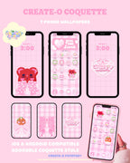 Create-O Coquette | iOS, iPadOS, & android theme | Digital Downloadable