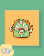 Mushroom Frogs | Satin Art Prints | Office & Home Decor