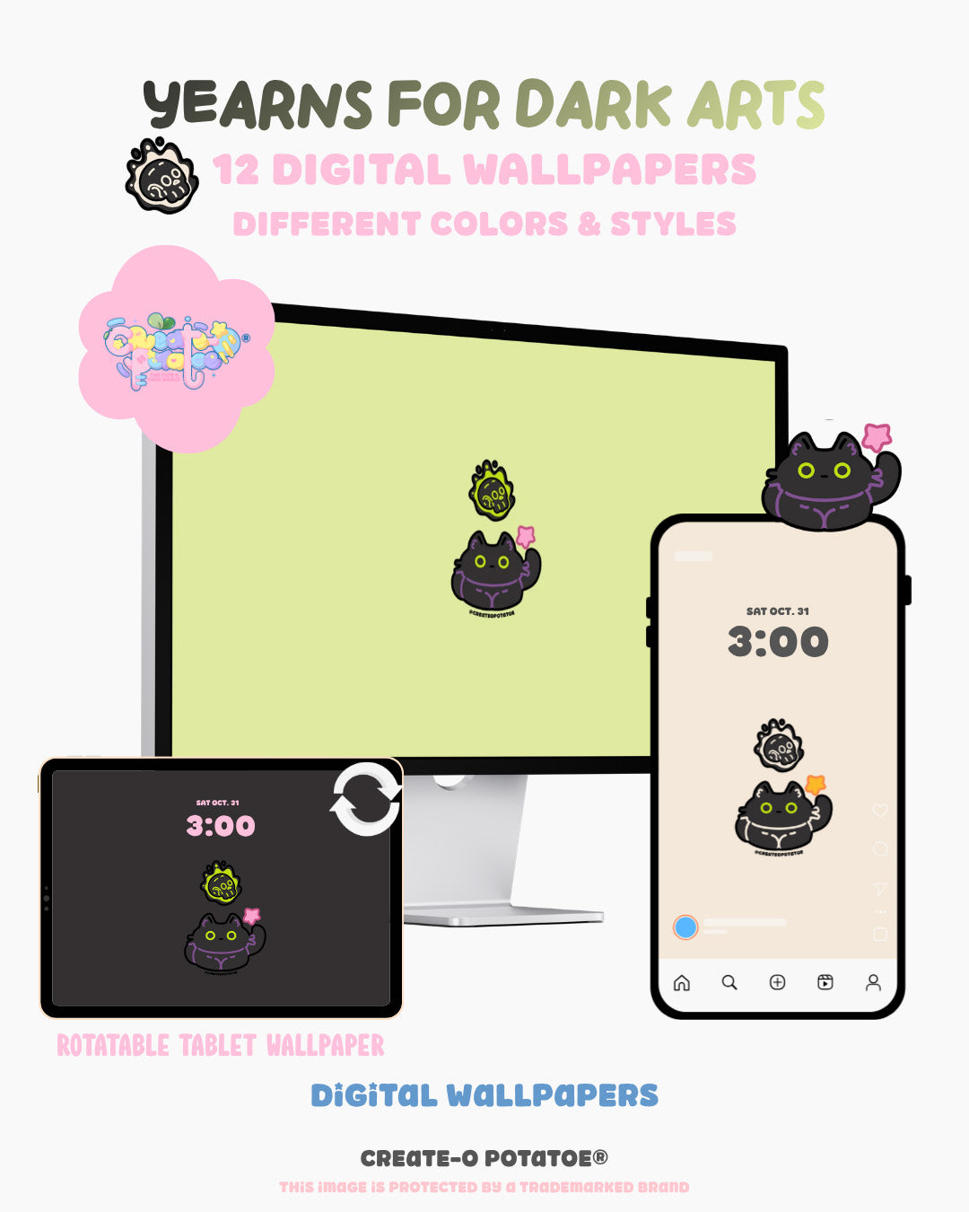 Yearns for the Dark Arts | Digital Wallpapers | iOS & Android Compatible