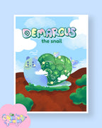 Demarcus the Snail | Satin Art Print | Office & Home Decor
