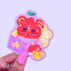 Do Not Disturb Sarcastic bear Matte Sticker | Die-Cut Vinyl Decal by Create-O Potatoe®