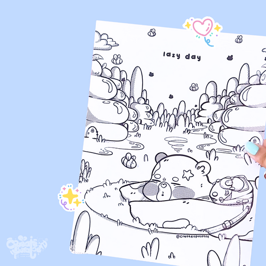 Lazy Day Coloring Pages | Printable & Digital Download