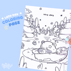 Lazy Day Coloring Pages | Printable & Digital Download by Create-O Potatoe®
