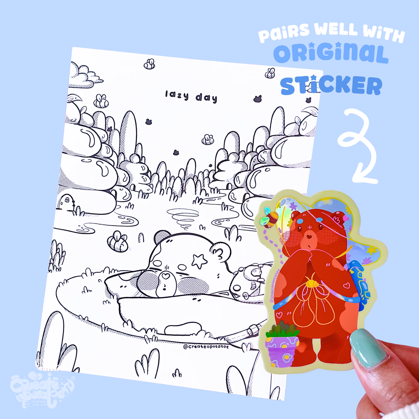 Lazy Day Coloring Pages | Printable & Digital Download
