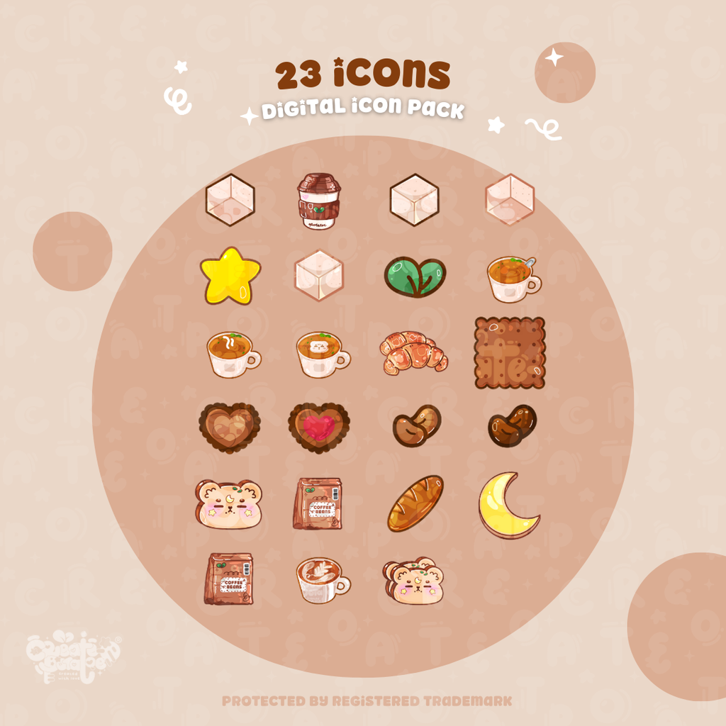 Cutie Cafe icons | iOS, iPadOS, & android | desktop, tablet & phone by Create-O Potatoe®
