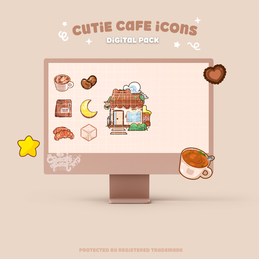 Cutie Cafe icons | iOS, iPadOS, & android | desktop, tablet & phone