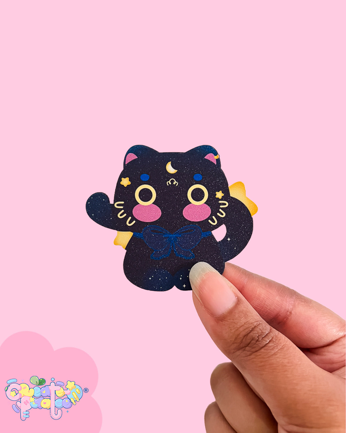 Helmi the Magical Cat |  Sandy Glitter Die-Cut Vinyl