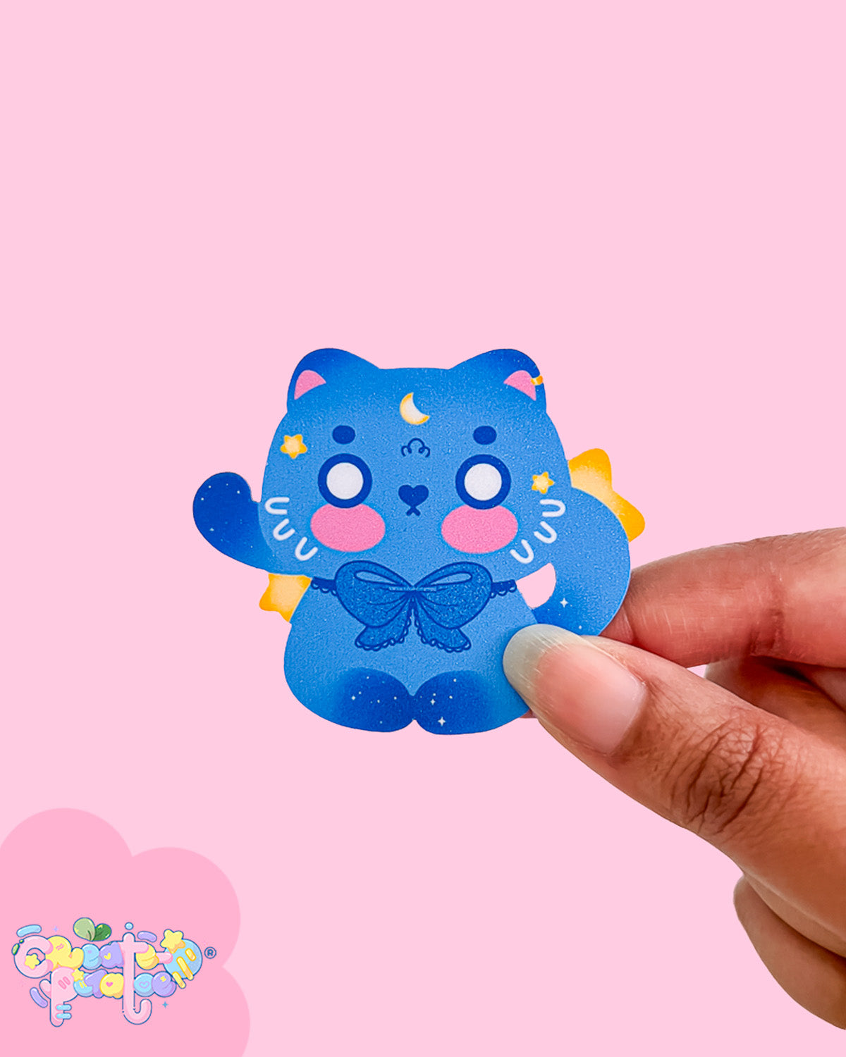 Helmi the Magical Cat |  Sandy Glitter Die-Cut Vinyl