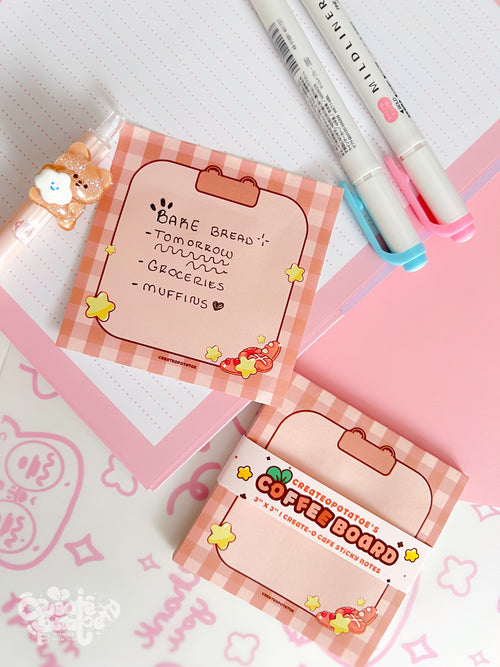 Cafe CoffeeBoard | Stationary Sticky Notes by Create-O Potatoe®