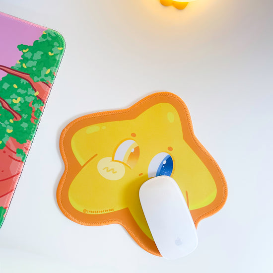 Shynie the Introverted Star Mousepad | Kawaii Desktop, Office & Home Decor