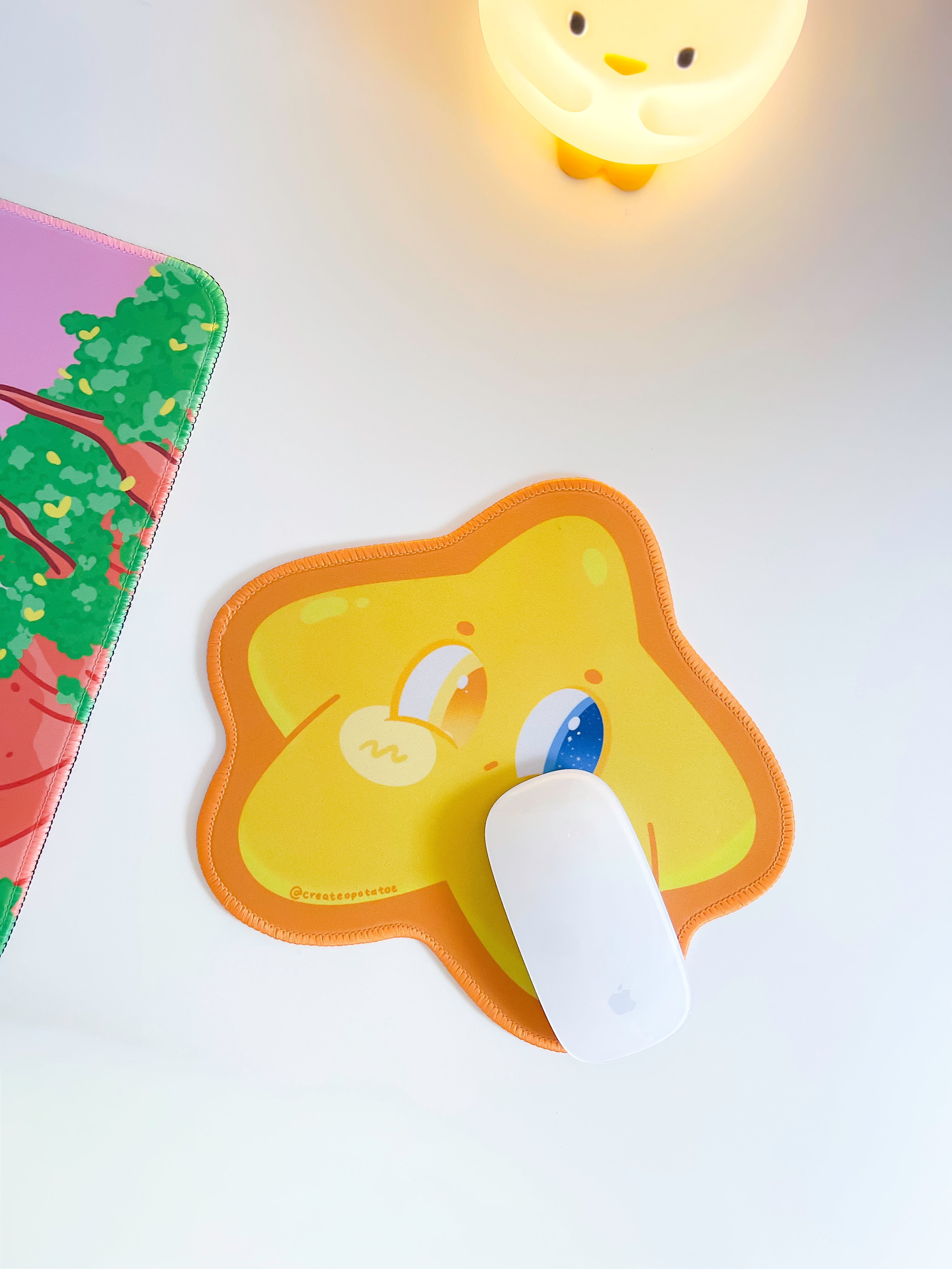 Shynie the Introverted Star Mousepad | Kawaii Desktop, Office & Home Decor