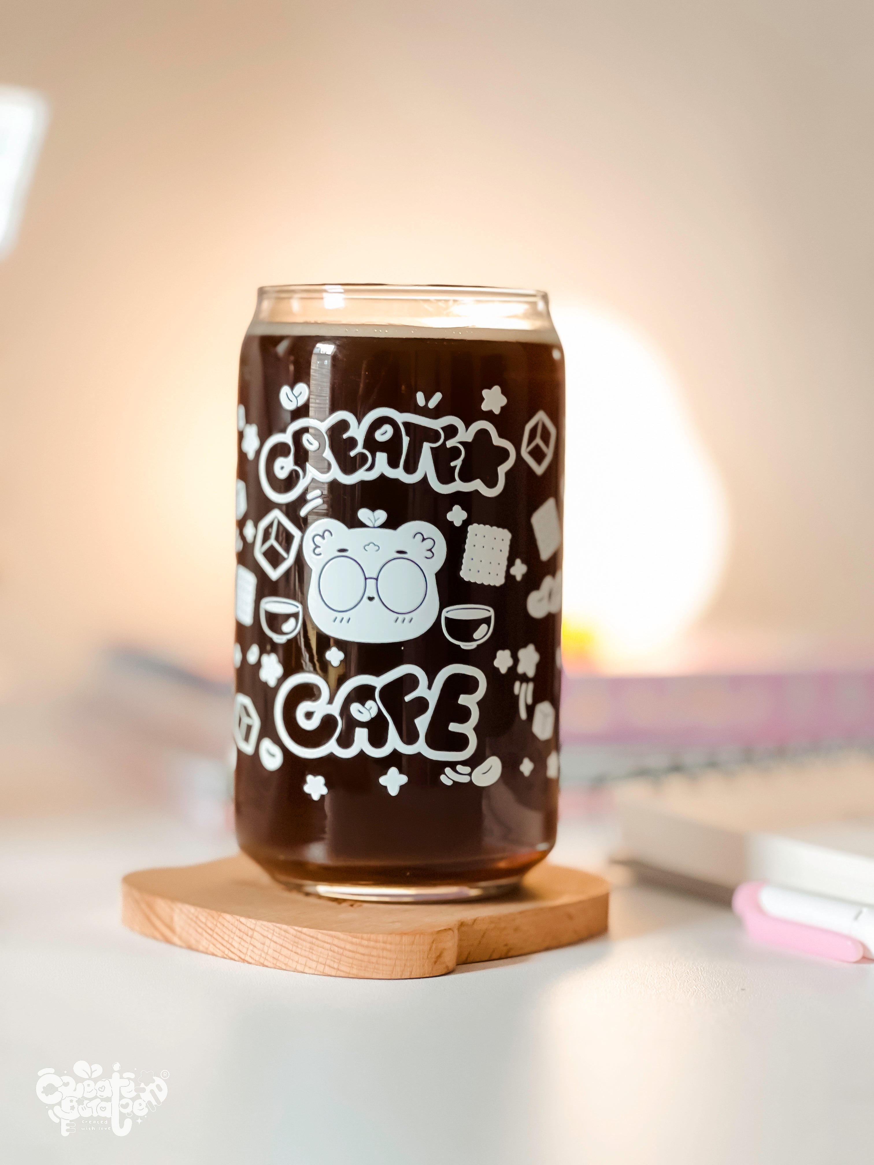 The Cafe Cup | Sarcastic Bear Glassware Cup Homeware & Drinkware
