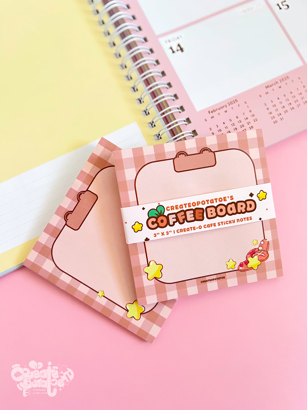 Cafe CoffeeBoard | Stationary Sticky Notes by Create-O Potatoe®