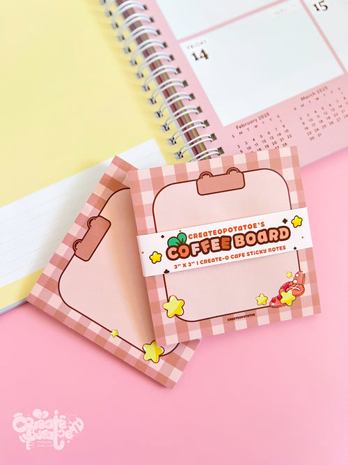 Cafe CoffeeBoard | Stationary Sticky Notes by Create-O Potatoe®