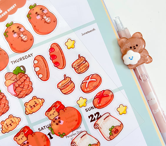 Cutie Carbs | Clear Sticker Sheet | Die-Cut Vinyl Decal
