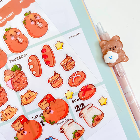 Cutie Carbs | Clear Sticker Sheet | Die-Cut Vinyl Decal