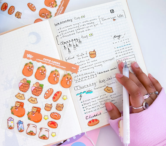 Cutie Carbs | Clear Sticker Sheet | Die-Cut Vinyl Decal