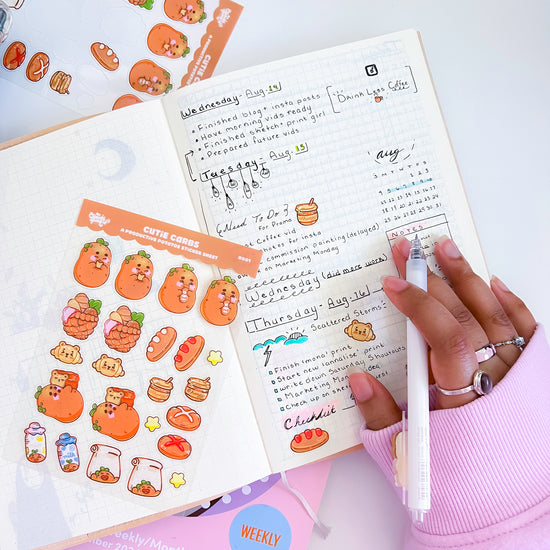 Cutie Carbs | Clear Sticker Sheet | Die-Cut Vinyl Decal