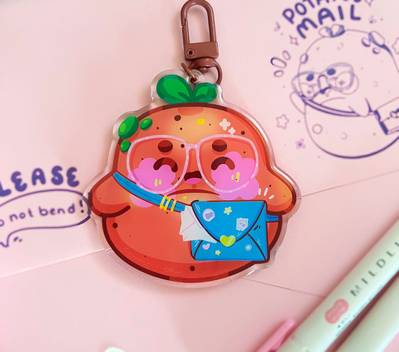 Potatoe Mail | Clear Epoxy Acrylic Backpack Keychain