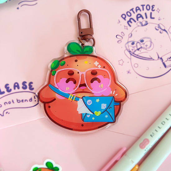 Potatoe Mail | Clear Epoxy Acrylic Backpack Keychain