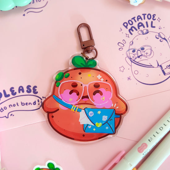 Potatoe Mail | Clear Epoxy Acrylic Backpack Keychain