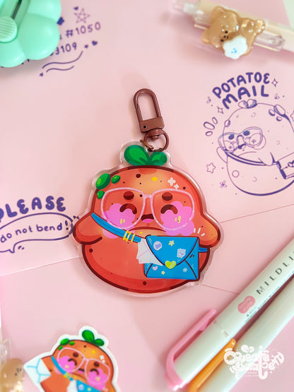 Potatoe Mail | Clear Epoxy Acrylic Backpack Keychain
