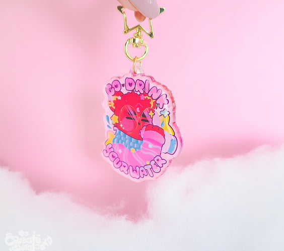 Go Drink Your Water | Epoxy Acrylic Keychain