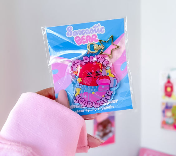 Go Drink Your Water | Epoxy Acrylic Keychain