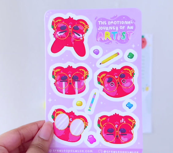 THE EMOTIONAL JOURNEY OF AN ARTIST | sticker sheet