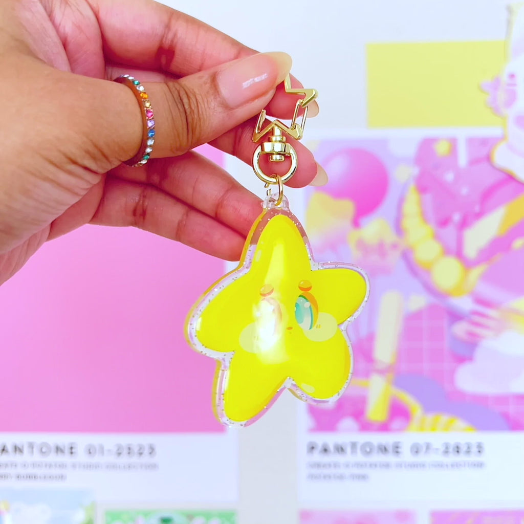 (seconds) Shynie Glitter Epoxy Acrylic Keychain | Homeware & Accessories
