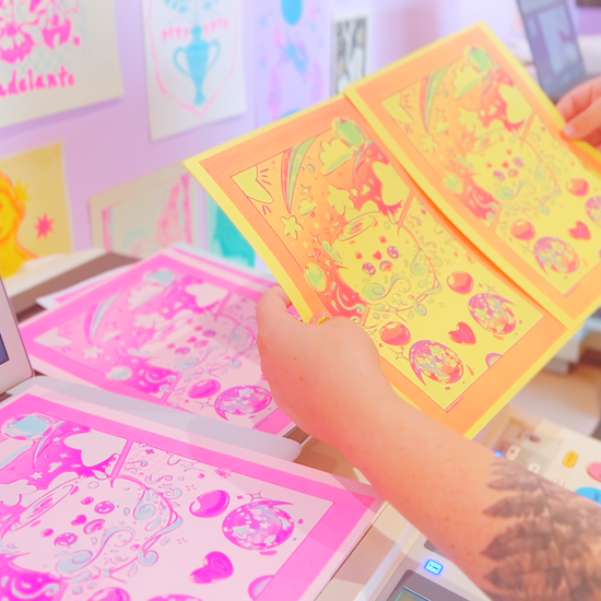 Marsh Mello's Transformation| Risograph Print | Office Decor & Home Decor