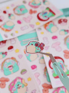 Mushroom Frog Adventures | 23 Stickers Kawaii Stickersheet Vinyl Decals